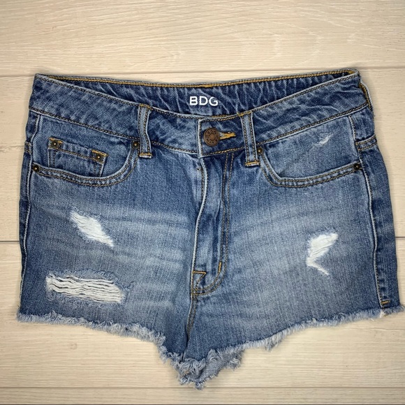 BDG High Rise Dree Cheeky Cutoff Shorts Size 25 - Picture 1 of 11